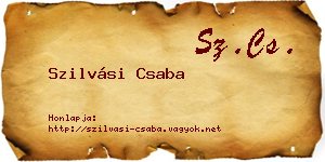 Szilvási Csaba névjegykártya
